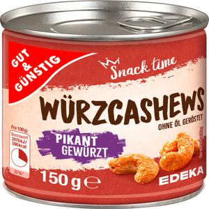 GUT&GÜNSTIG WürzCashews pikant gewürzt 150g