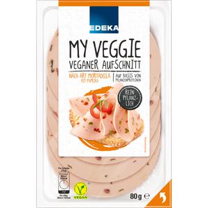 EDEKA Vegan Mortadella mit Paprika 80g