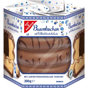 GUT&GÜNSTIG Baumkuchen Vollmilch mit Zartbitter-Dekor 300g