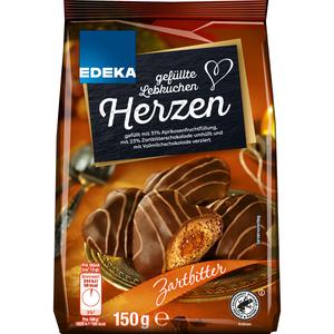 EDEKA Lebkuchen Herzen gefüllt Zartbitter 150g