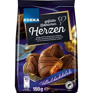 EDEKA Lebkuchen Herzen gefüllt Vollmilch 150g