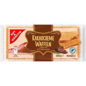 GUT&GÜNSTIG Waffeln mit Kakaocremefüllung 250g