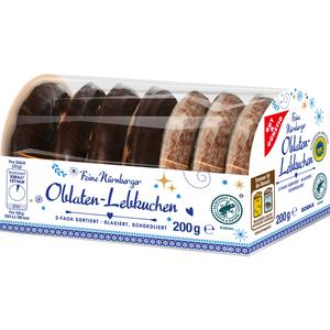 GUT&GÜNSTIG Oblatenlebkuchen Mischung Nürnberger Lebkuchen 2 Sorten 200g