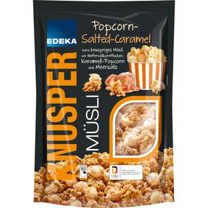 EDEKA Premium Knusper Müsli Popcorn Salted Caramel 500g