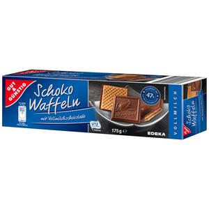 GUT&GÜNSTIG Schoko Waffeln Vollmilchschokolade 175g