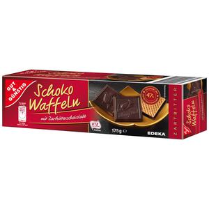 GUT&GÜNSTIG Schoko Waffeln Zartbitterschokolade 175g