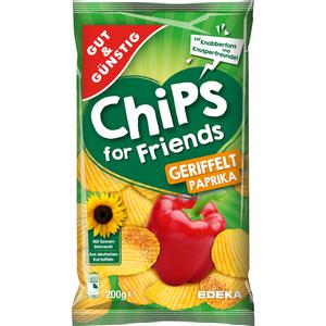 GUT&GÜNSTIG Riffelchips Paprika 200g