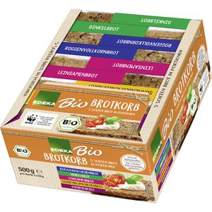 Bio EDEKA Brotkorb 5 Sorten Brot in Portionen 500g