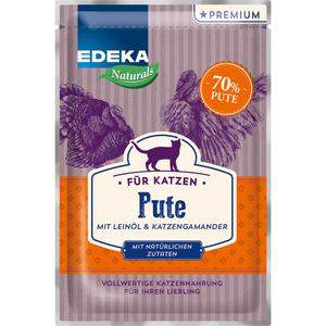 EDEKA Naturals Cat Pute und Katzengamander mit Leinöl 85g