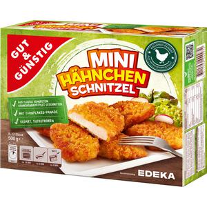 GUT&GÜNSTIG Mini Hähnchen Schnitzel paniert und gegart 500g
