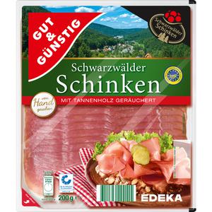 GUT&GÜNSTIG Schwarzwälder Schinken dünn geschnitten 200g QS