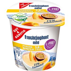 GUT&GÜNSTIG Fruchtjoghurt Pfirsich mild laktosefrei 3,8% 150g