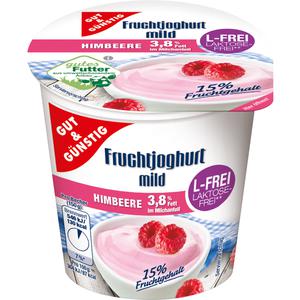 GUT&GÜNSTIG Fruchtjoghurt Himbeer mild laktosefrei 3,8% 150g