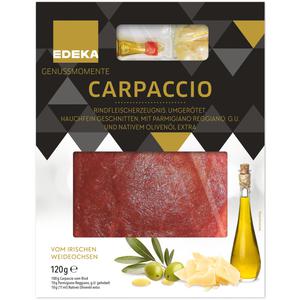 EDEKA Genussmomente Rinder-Carpaccio mit Olivenöl und Parmesan 120g