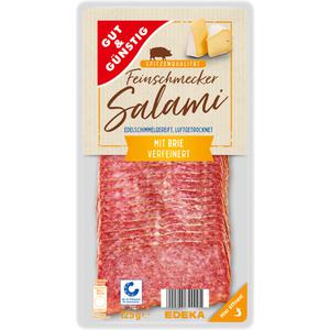 GUT&GÜNSTIG Feinschmeckersalami Brie 125g QS