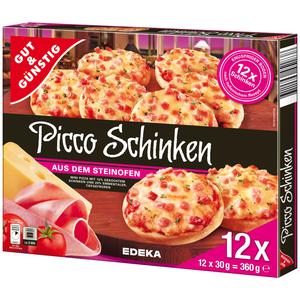 GUT&GÜNSTIG Mini Pizza Käse-Schinken 12x30g