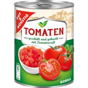 GUT&GÜNSTIG Tomaten geschält und gehackt mit Tomatensaft 400g