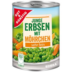 GUT&GÜNSTIG Junge Erbsen und Möhrchen sehr fein 400g