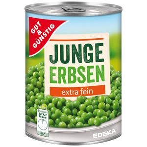 GUT&GÜNSTIG junge Erbsen extra fein 400g