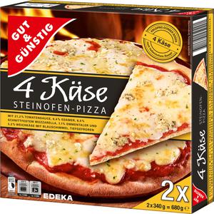 GUT&GÜNSTIG Steinofenpizza 4 Käse 2x340g