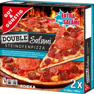 GUT&GÜNSTIG Steinofenpizza Double Salami 2x330g