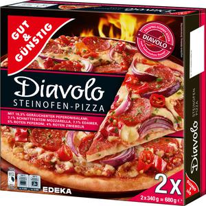 GUT&GÜNSTIG Steinofenpizza Diavolo 2x340g