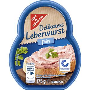 GUT&GÜNSTIG Leberwurst im Becher fein 175g QS