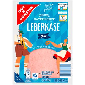 GUT&GÜNSTIG Original Bayerischer Leberkäse fein 2x200g QS