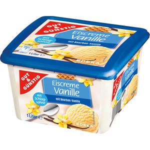 GUT&GÜNSTIG Eiscreme Vanille mit Bourbon-Vanille 1l