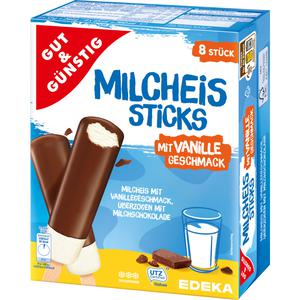 GUT&GÜNSTIG Milch-Eissticks 8x45ml