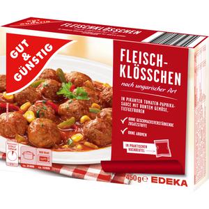 GUT&GÜNSTIG Fleischklößchen nach ungarischer Art in pikanter Tomaten-Paprika-Sauce 450g