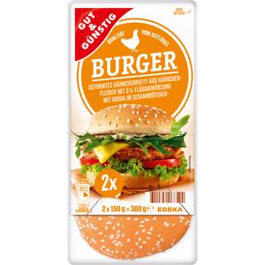 GUT&GÜNSTIG Chickenburger mit Gouda 300g