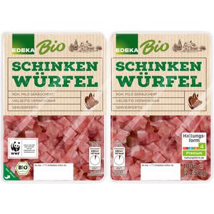 Bio EDEKA Schinkenwürfel roh, mild geräuchert 2x50g