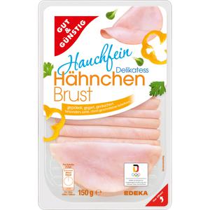 GUT&GÜNSTIG Hähnchenbrustfilet geräuchert hauchfein 150g