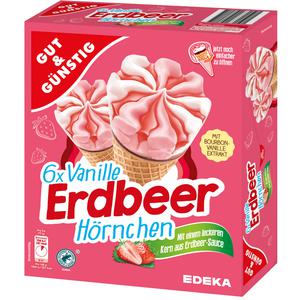 GUT&GÜNSTIG Vanille Erdbeer Hörnchen 6x120ml