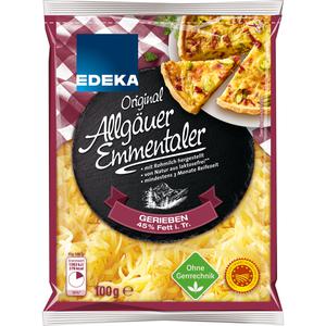 EDEKA Allgäuer Emmentaler g.U. gerieben 45% 100g VLOG