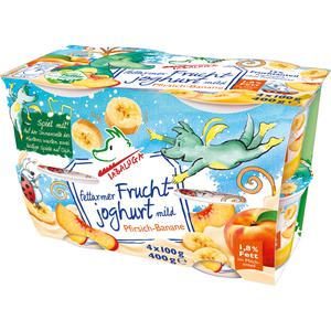 TABALUGA Fruchtjoghurt Pfirsich-Banane 1,8% 4x100g