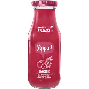 All in Fruits Smoothie Yippie Apfel Drachenfrucht Litschi Guarana 250ml