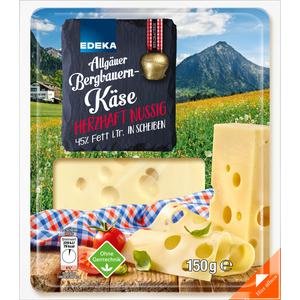 EDEKA Bergbauern Käse herzhaft Scheiben 45% 150g