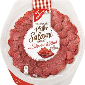 GUT&GÜNSTIG Pfeffer Salami Teller 80g