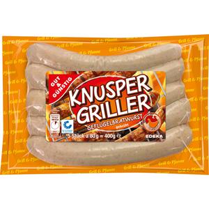 GUT&GÜNSTIG Knusper Griller Geflügelbratwurst 5x80g QS