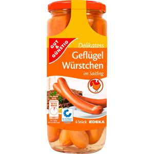 GUT&GÜNSTIG Geflügelfleischwürstchen im Saitling 530g QS