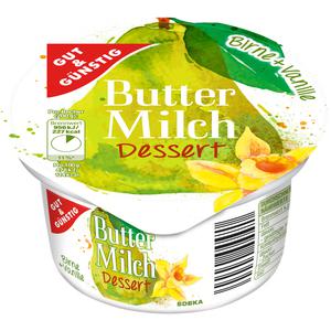 GUT&GÜNSTIG Buttermilch Dessert Birne Vanille 200g