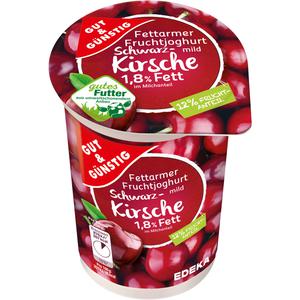 GUT&GÜNSTIG fettarmer Joghurt mild Schwarzkirsche 250g