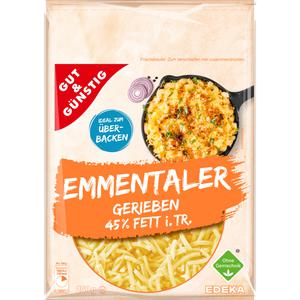 GUT&GÜNSTIG Emmentaler gerieben 45% 250g VLOG