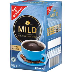 GUT&GÜNSTIG Röstkaffee Naturmild 500g