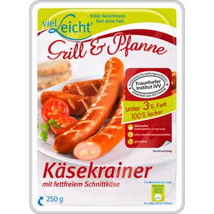 SBF VielLeicht Käsekrainer mit fettfreiem Schnittkäse 250g