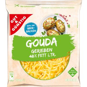 GUT&GÜNSTIG Gouda gerieben 48% 250g VLOG