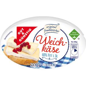 GUT&GÜNSTIG Weichkäse oval 60% 200g VLOG