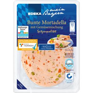 EDEKA mein Bayern Bunte Mortadella m.Gemüse 80g QS GQB